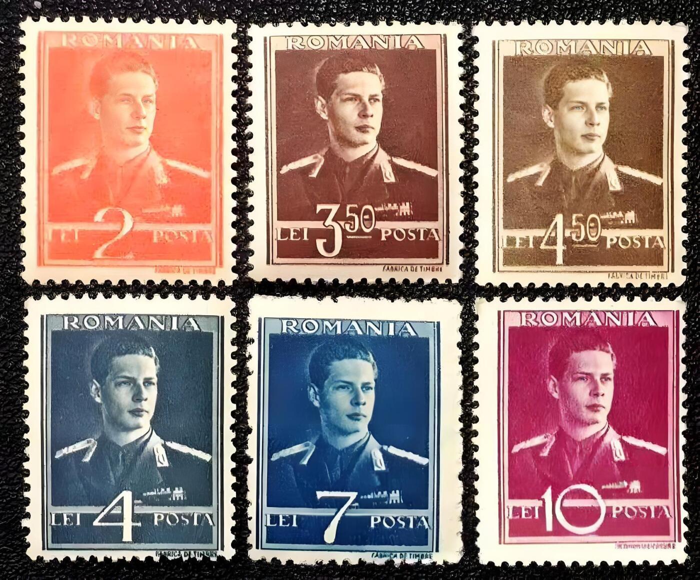 罕见罗马尼亚战争时期邮票《米哈伊尔一世国王》