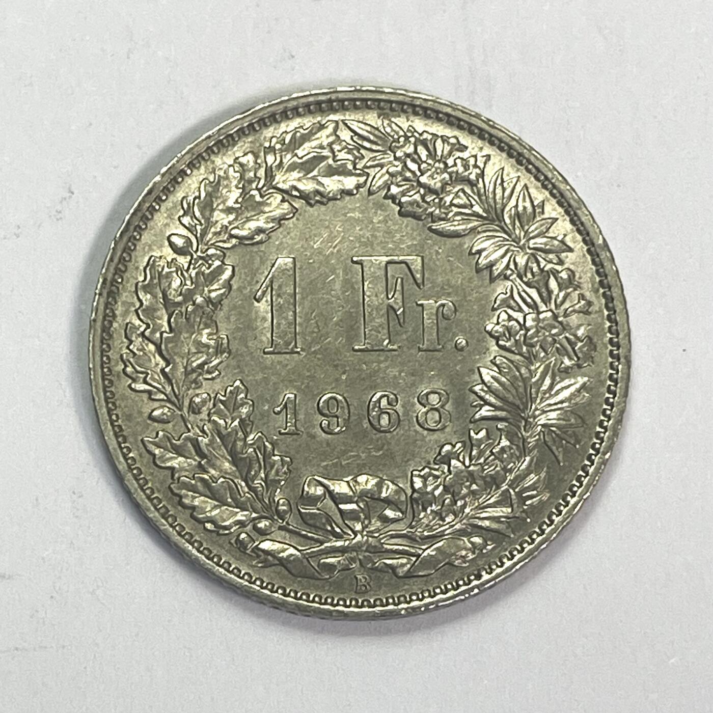 回流1222 瑞士1963年1法郎 海尔维蒂亚（Helvetia）女神