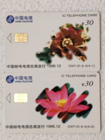 易卡拍卖第63期 - IC——2名花（加字，比较希少）。DZ电总版。带原册，收藏级品相。如图所示！