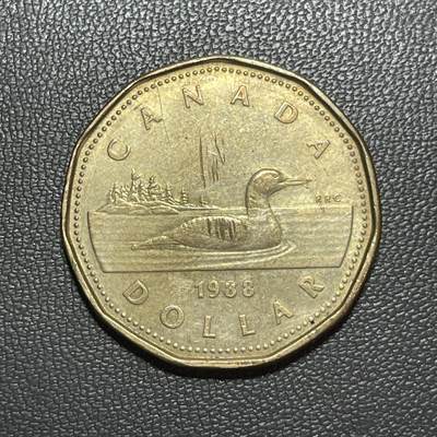 回流1222 - 加拿大1988年1加元11边形铜币 潜鸟