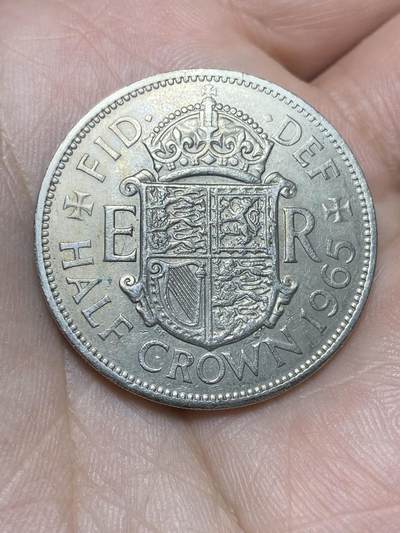 2025年第一百三十六场(总第一百六十二场）外国好品纸夹散币场(免佣金) - 英国🇬🇧1965年1/2克朗(伊丽莎白二世青年桂冠第二版)