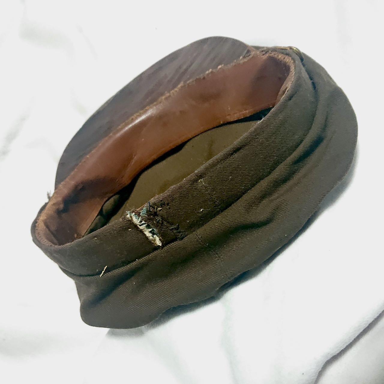 【第叁場】近代勋奖章徽章服饰杂项专场 抗战胜利初版国造陆军大檐帽 头围约55-56cm