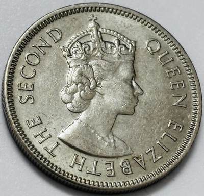 文馨钱币收藏第 285 场，【 长期接收代拍品】银币，评级币，散币场 - 好品 1973 年英属香港伊丽莎白二世时期 5 毫