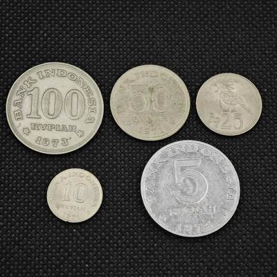 【淘币小摊】限时拍第八百三十二拍  散币场  满百包邮可预留两周  周一统一发货  -  印尼5枚