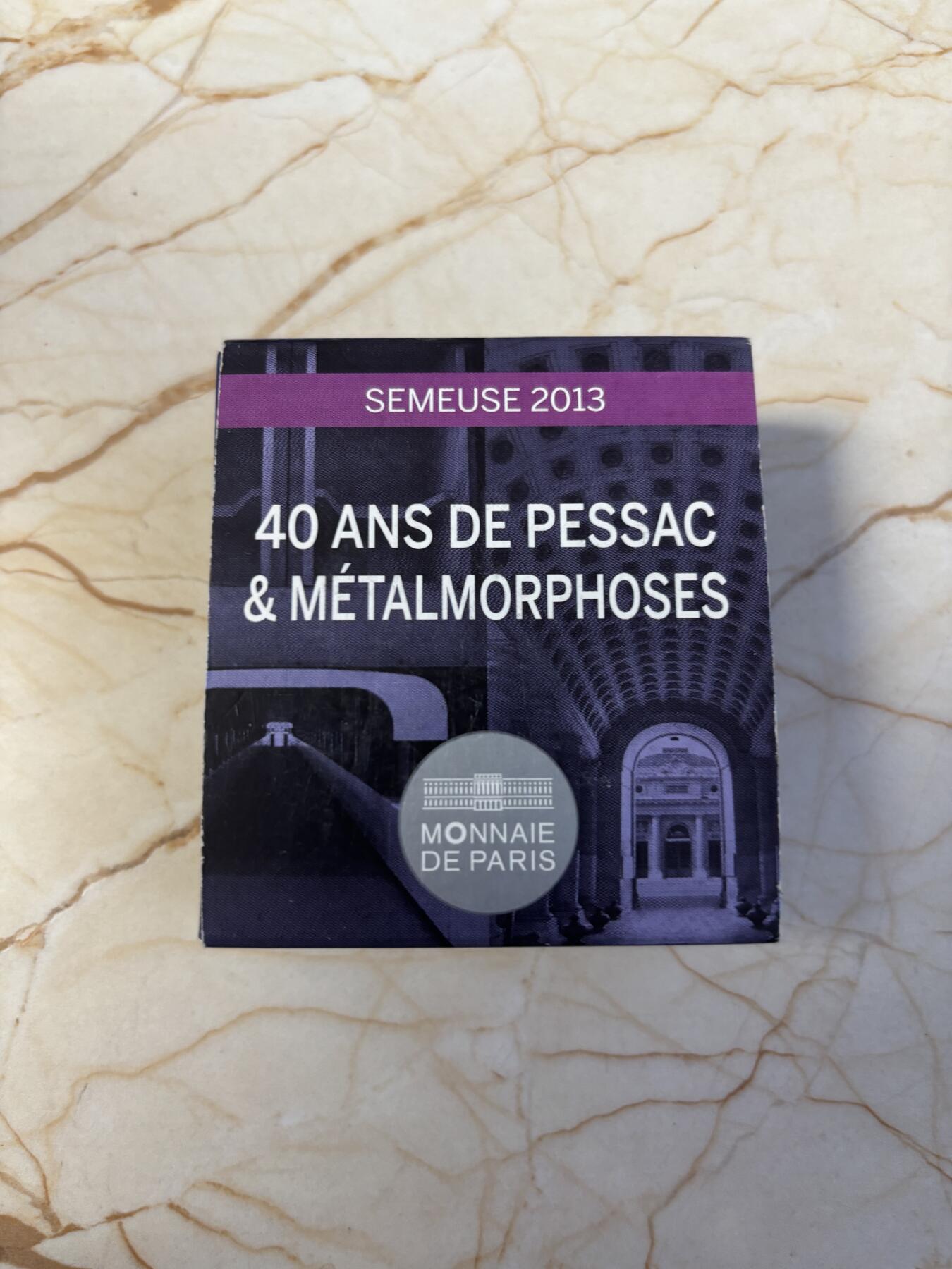第186期拍卖 法国2013年货币历史系列巴黎造币厂40周年纪念银币，900银，27克，发行10000枚