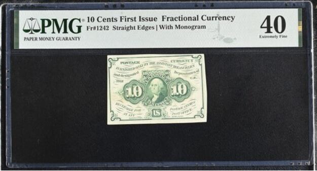 【礼羽收藏】🌏世界钱币拍卖第116期 美国10分小票，PMG40分