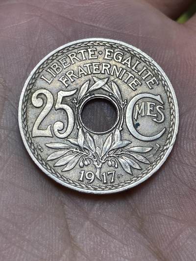 2025年第一百三十六场(总第一百六十二场）外国好品纸夹散币场(免佣金) - 法兰西第三共和国1917年25生丁(MES下无横线，第四版首发年)