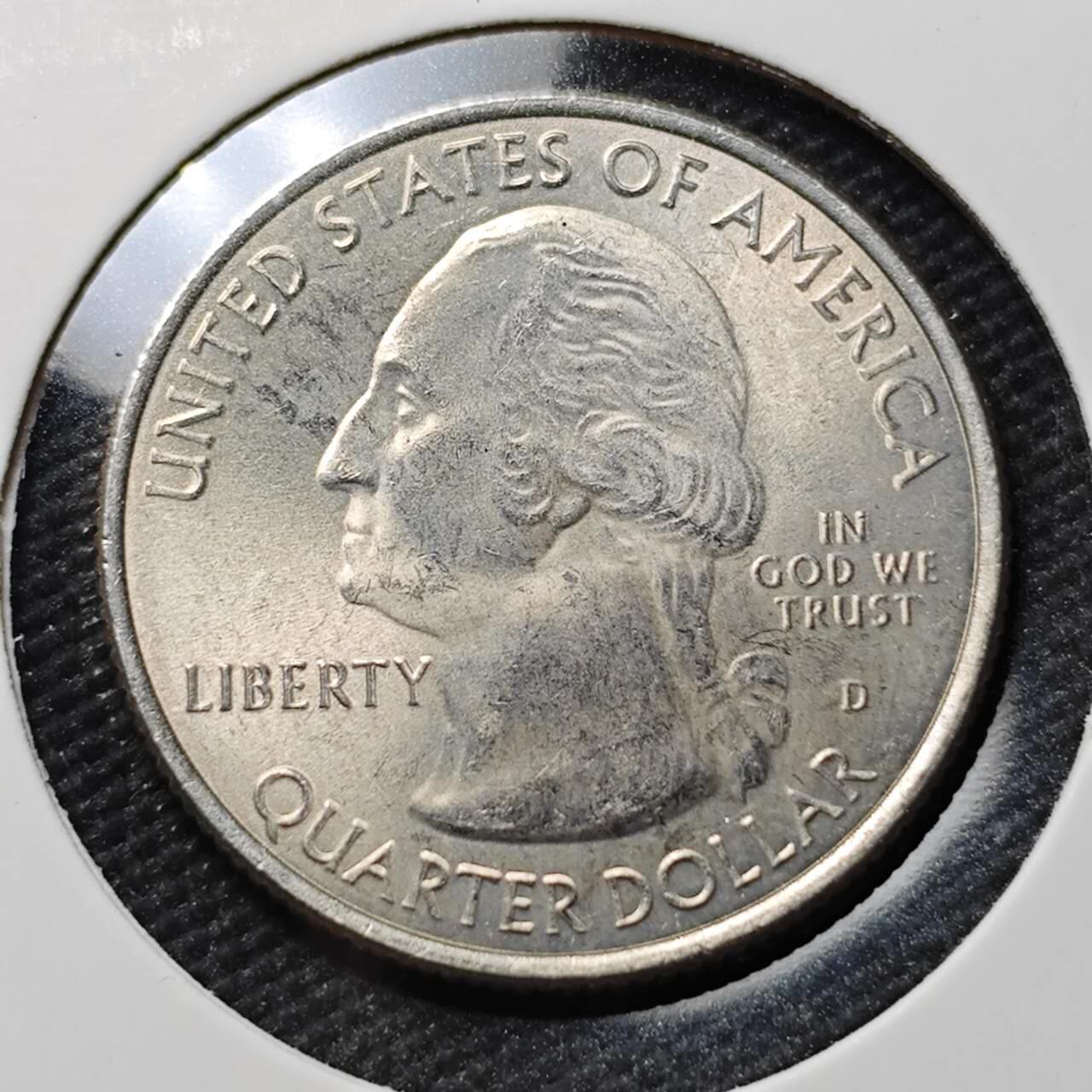 KK钱币收藏小铺 第379期  2月预留时间 周末发货  美国25分纪念币 好品