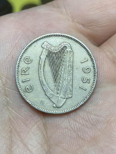 2025年第一百三十六场(总第一百六十二场）外国好品散币场(免佣金) - 爱尔兰🇮🇪1951年1先令(共和国时期第一套第二版，首发年)