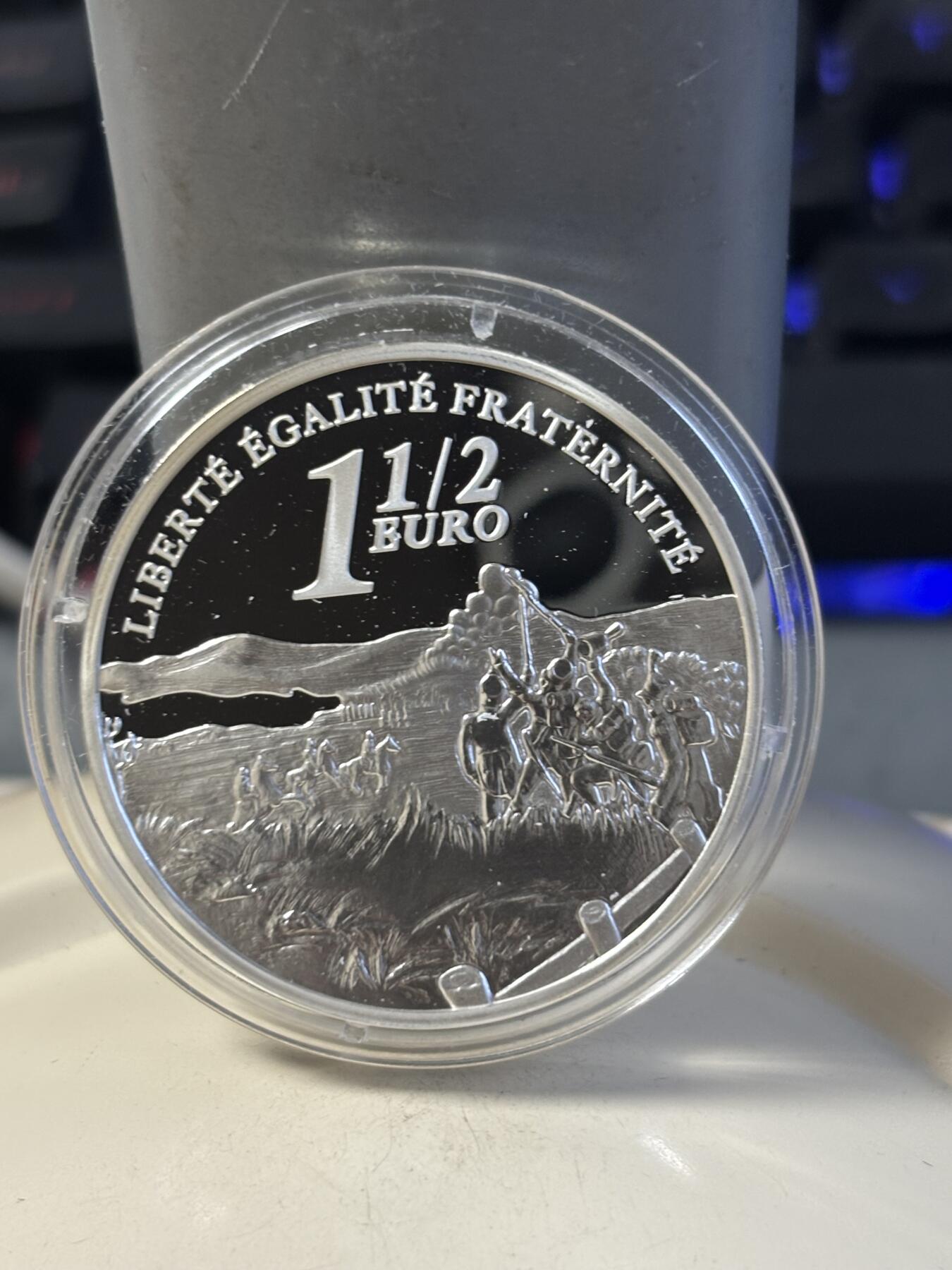 第186期拍卖 法国2005年奥斯特利茨战役200周年纪念银币，900银，22.2克，发行15000枚，有氧化，