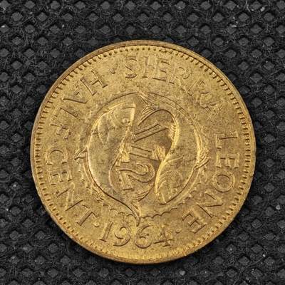 【淘币小摊】限时拍第八百三十二拍  散币场  满百包邮可预留两周  周一统一发货  -  塞拉利昂1964年1/2分铜币