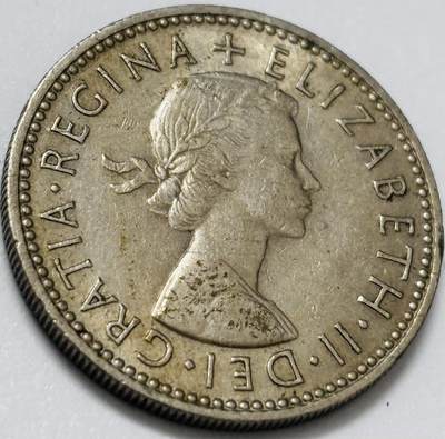 文馨钱币收藏第 285 场，【 长期接收代拍品】银币，评级币，散币场 - 1963 年英国伊丽莎白二世 1 先令