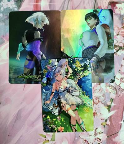 龙虎卡牌-六八场（无佣金，周五结拍，欢迎送拍） - 彩闪3张 潘多拉满赠+卡将2女