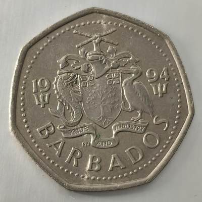 Krab外币市集Vol.26 - 巴巴多斯1994年1元