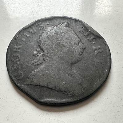 🌹外币初藏🌹🐯2025年第141场  每周二四六晚8️⃣点 接代拍 - 英国1772年乔治三世半便士铜币 最大直径29.5毫米