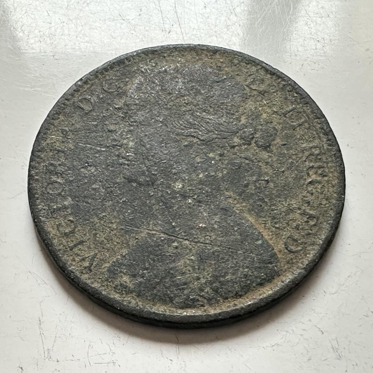 🌹外币初藏🌹🐯2025年第141场  每周二四六晚8️⃣点 接代拍 英国1862年一便士 有细节 包浆厚