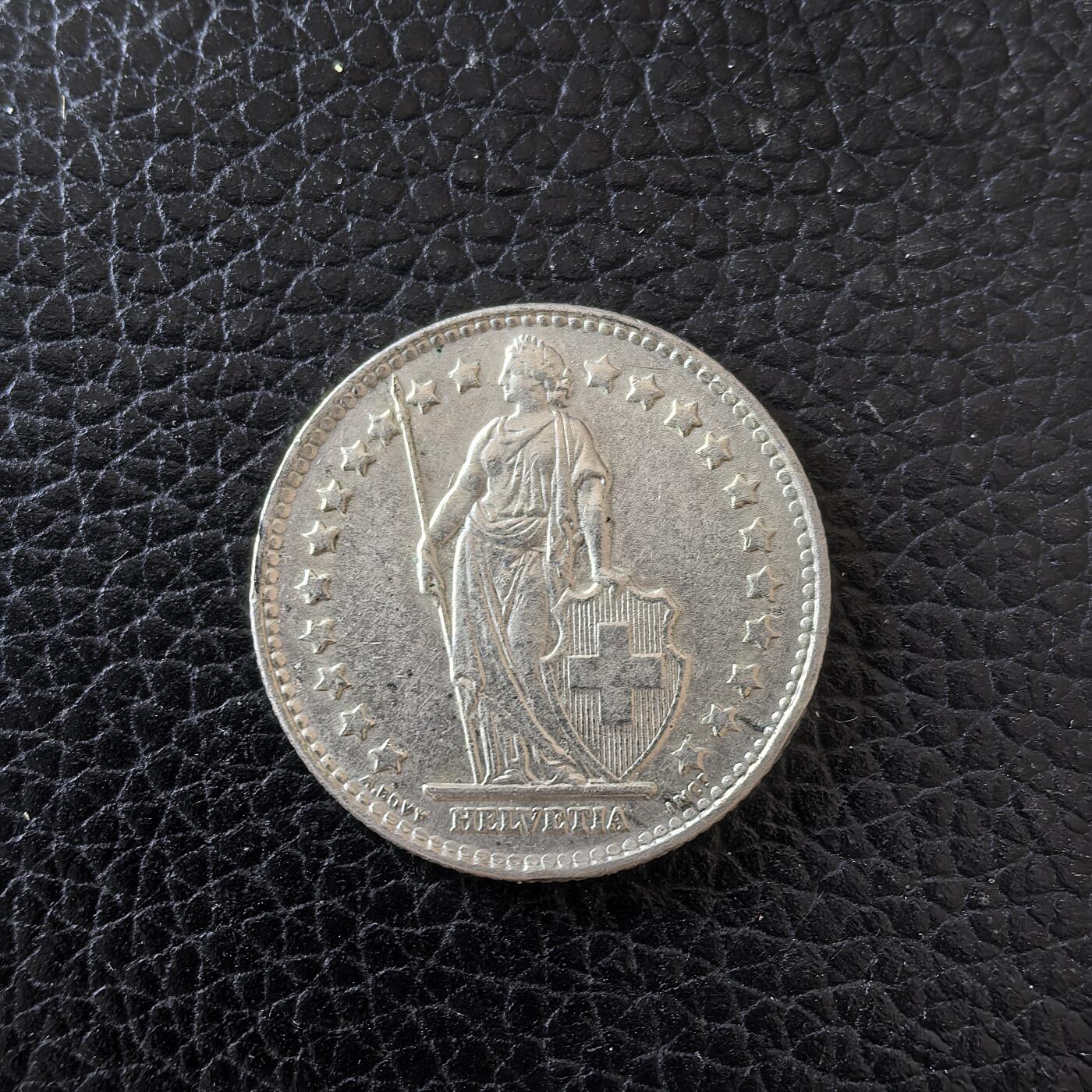 道一币馆币章第一百五十九场 瑞士1960年雪山女神1法郎银币