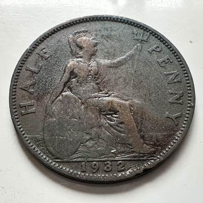 🌹外币初藏🌹🐯2025年第141场  每周二四六晚8️⃣点 接代拍 - 英国1932年半便士铜币