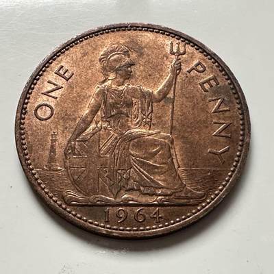 🌹外币初藏🌹🐯2025年第141场  每周二四六晚8️⃣点 接代拍 - 英国1964年一便士 