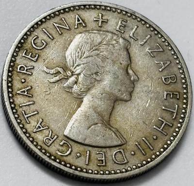 文馨钱币收藏第 285 场，【 长期接收代拍品】银币，评级币，散币场 - 1957 年英国伊丽莎白二世 1 先令