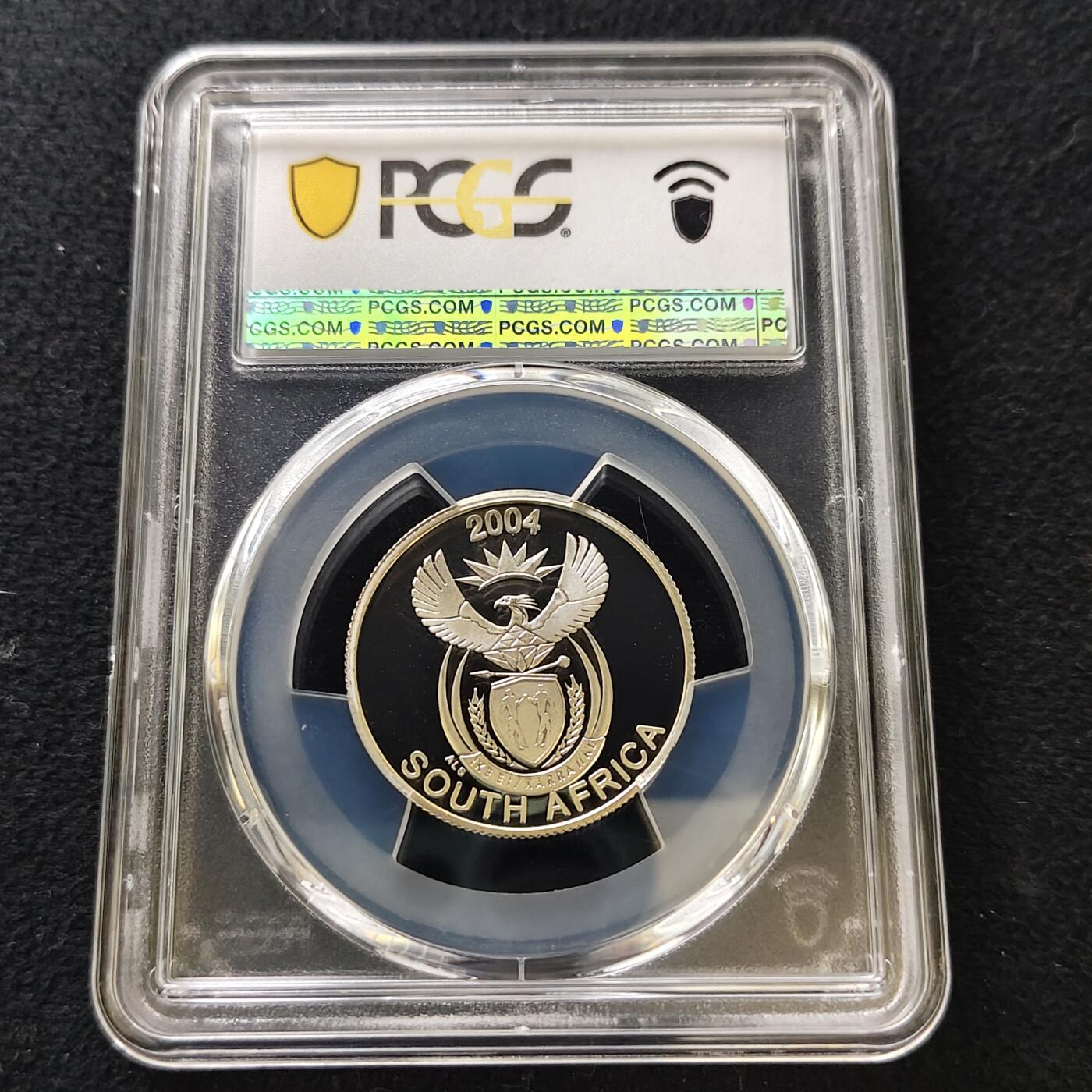 【全场包邮】纯粹捡漏拍487场（免费代拍第24场） 【收藏级·冠军分·稀少】南非2004年5分非洲五霸系列豹精制纪念银币-量约2000-PCGS PR69 DCAM