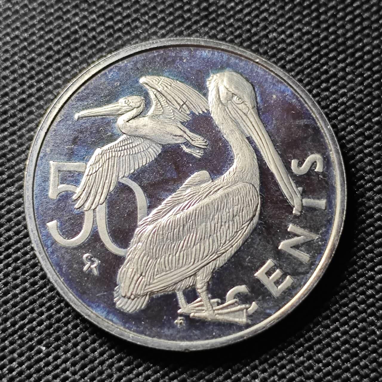 KK钱币收藏小铺 第380期  2月预留时间 周末发货  1974维尔京群岛50分精制币