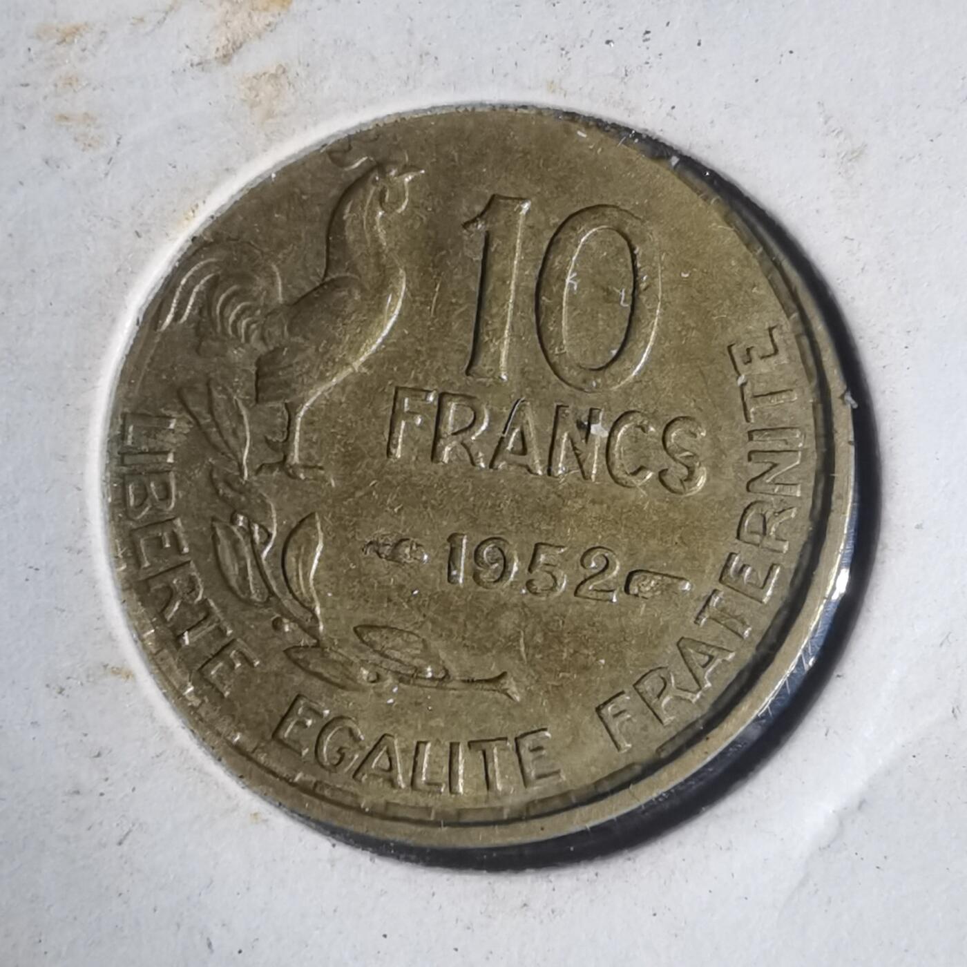 沼泽如烟--第933场 法国1952年10法郎