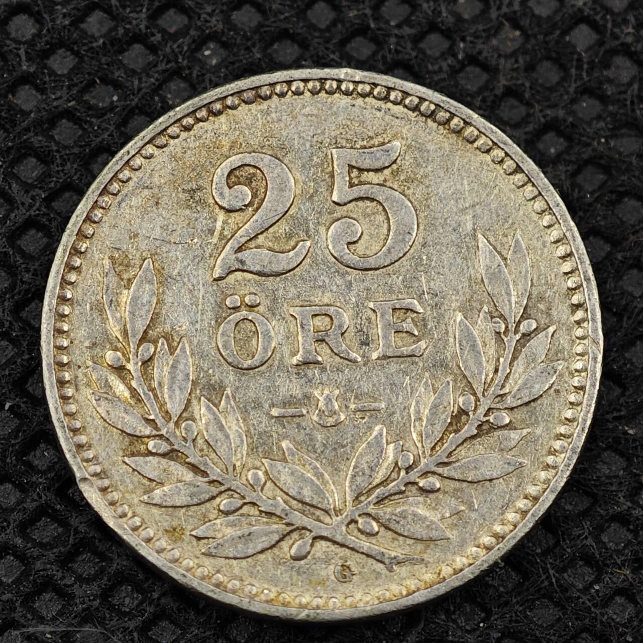 【淘币小摊】限时拍第八百三十二拍  散币场  满百包邮可预留两周  周一统一发货   瑞典1928年25欧尔银币