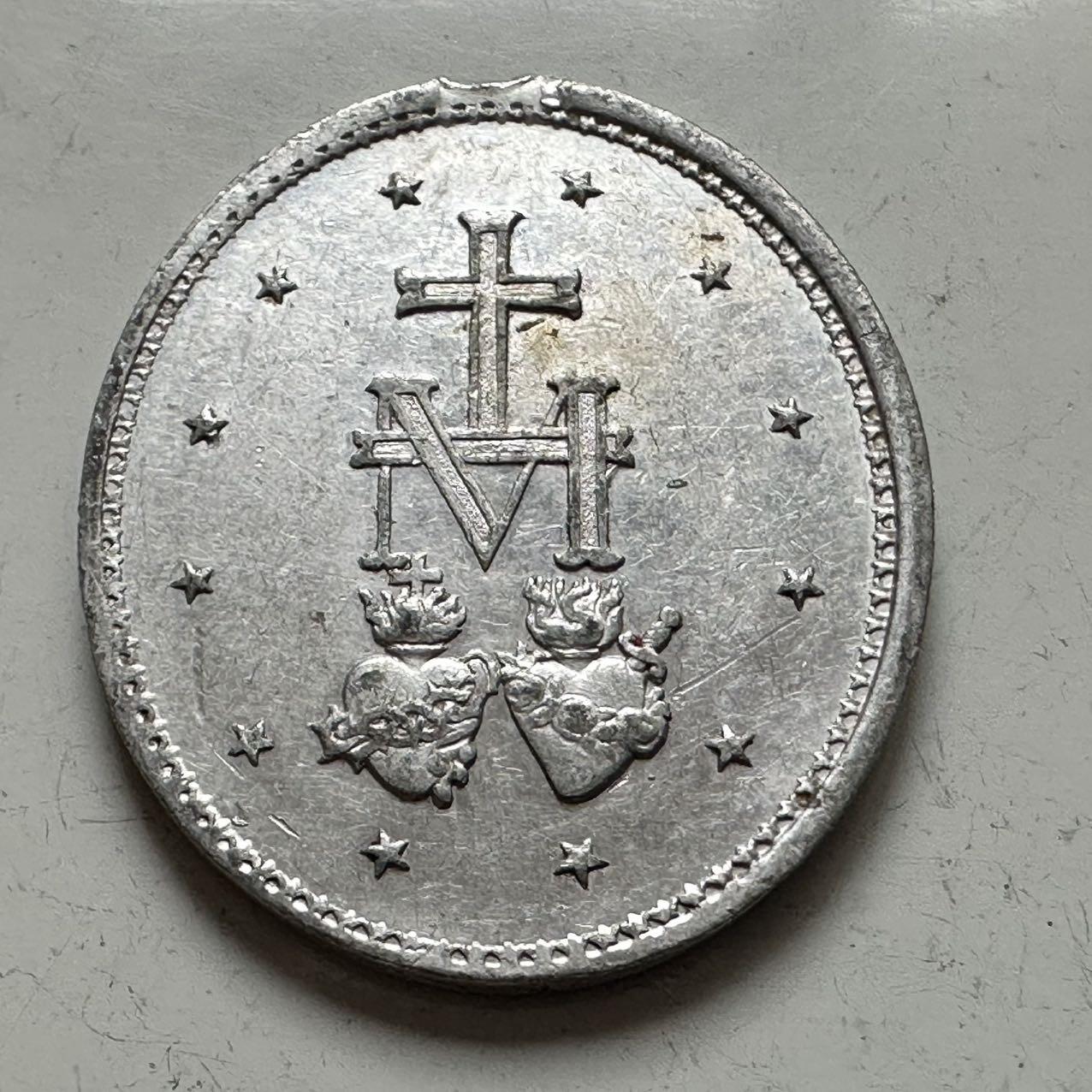 🌹外币初藏🌹🐯2025年第141场  每周二四六晚8️⃣点 接代拍 圣母玛利亚铝章 22.2*26.1毫米