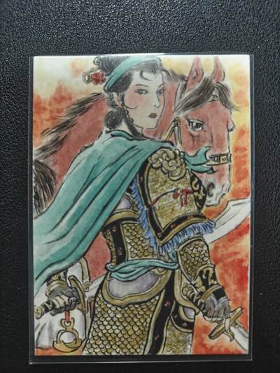 天玑星卡拍第151期《12.18周四截拍》持续收拍收评中 满赠卡需备注 - 【手绘卡】张先军 一丈青扈三娘 手绘卡