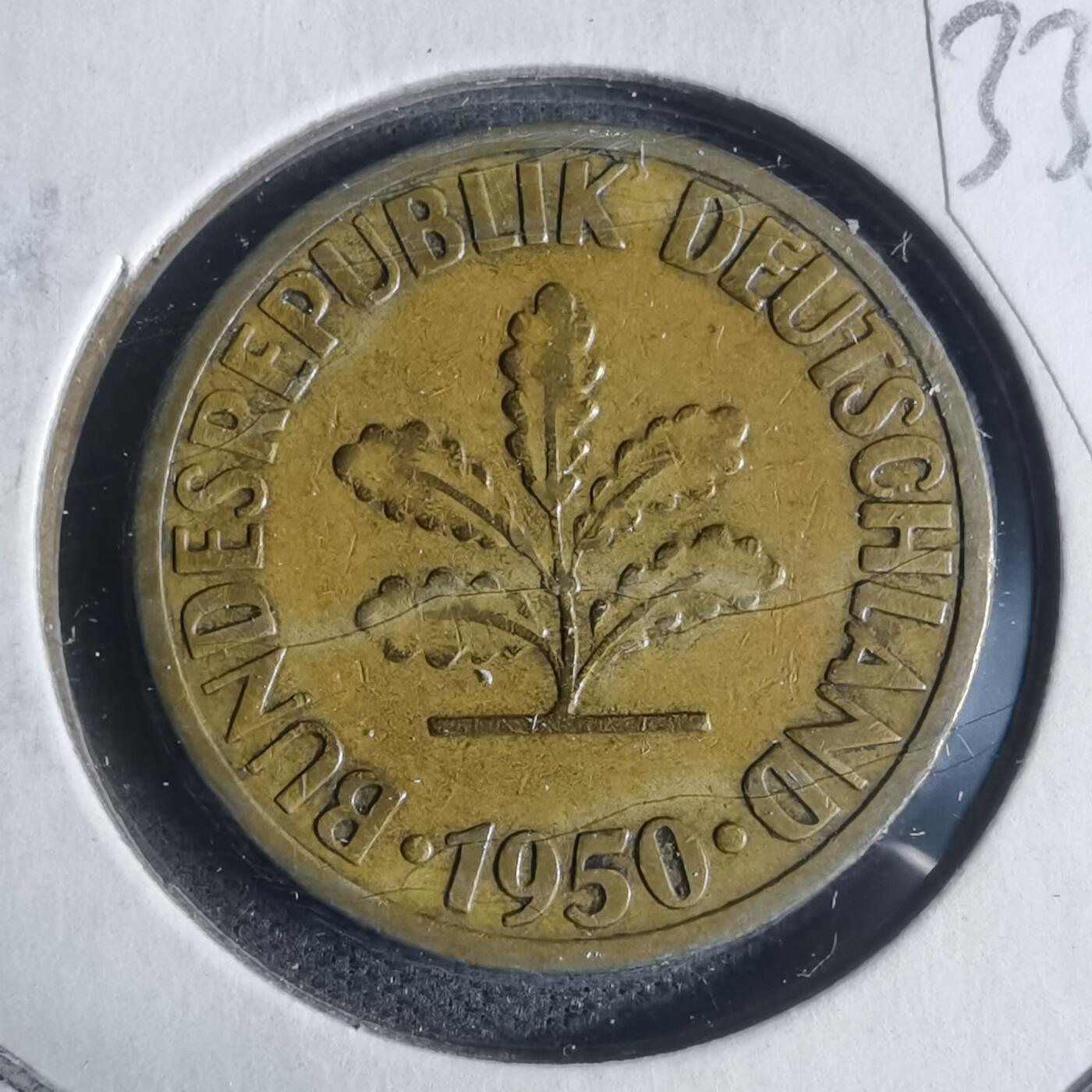 沼泽如烟--第933场 德国1950年10芬尼