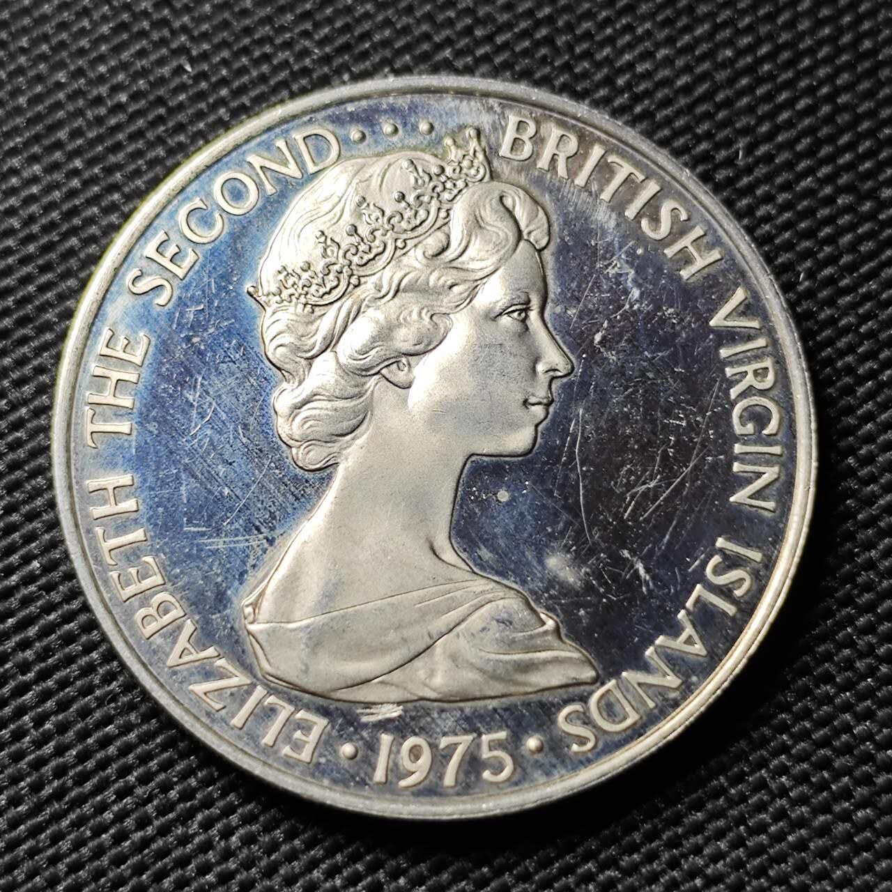 KK钱币收藏小铺 第380期  2月预留时间 周末发货  1975维尔京群岛50分精制币