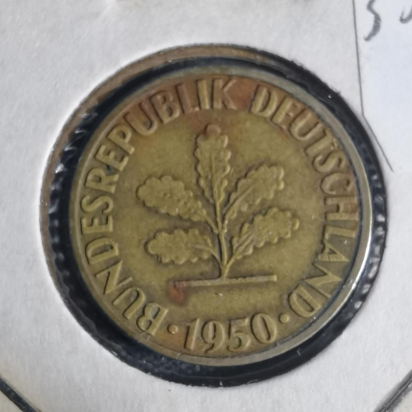 沼泽如烟--第933场 德国1950年5芬尼