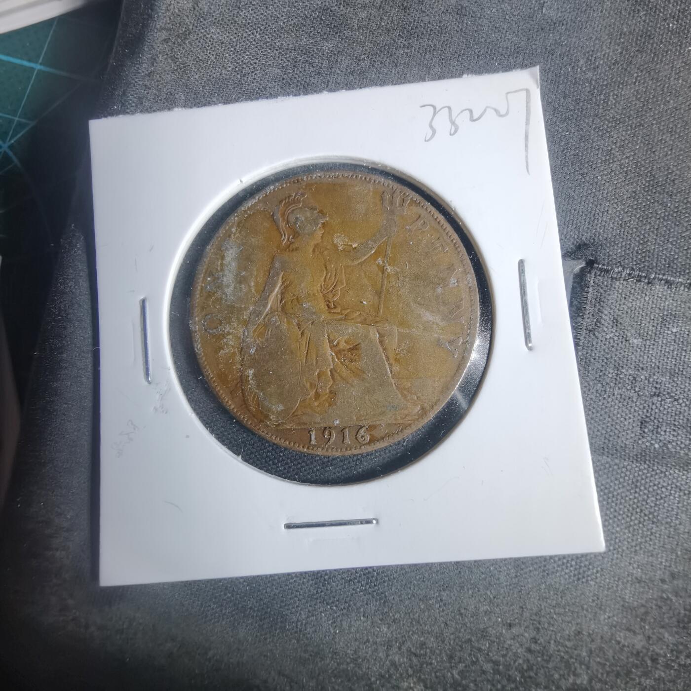 沼泽如烟--第933场 英国1916年1便士