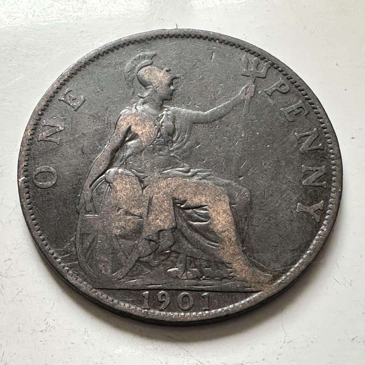 🌹外币初藏🌹🐯2025年第141场  每周二四六晚8️⃣点 接代拍 英国1901年一便士