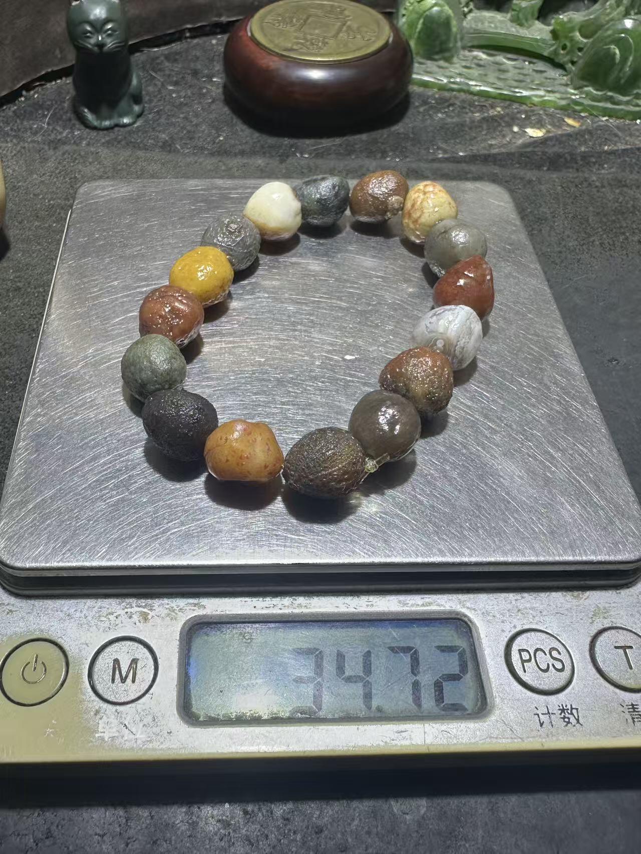 精美阿拉善多宝筋脉石原石手串一条，