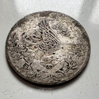 🌹外币初藏🌹🐯2025年第141场  每周二四六晚8️⃣点 接代拍 - 奥斯曼埃及2格西银币2.7克 18.9毫米