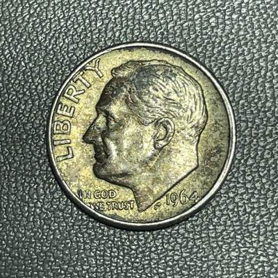 回流1215 - 美国1964年D版10美分银币 罗斯福总统