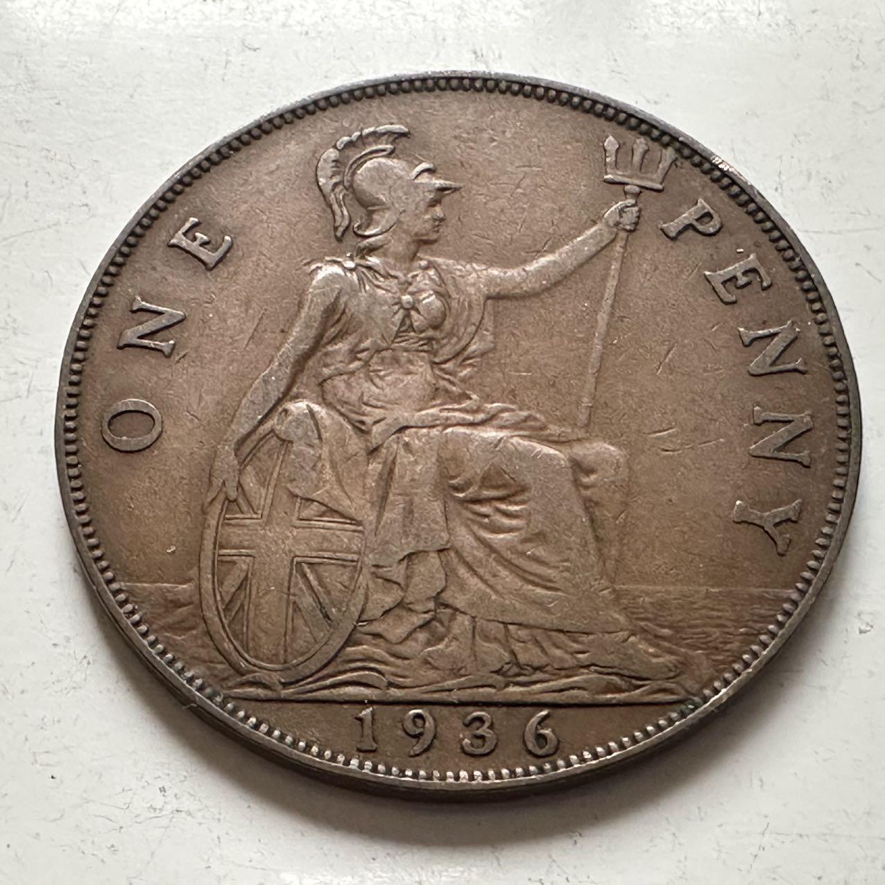 🌹外币初藏🌹🐯2025年第141场  每周二四六晚8️⃣点 接代拍 英国1936年一便士