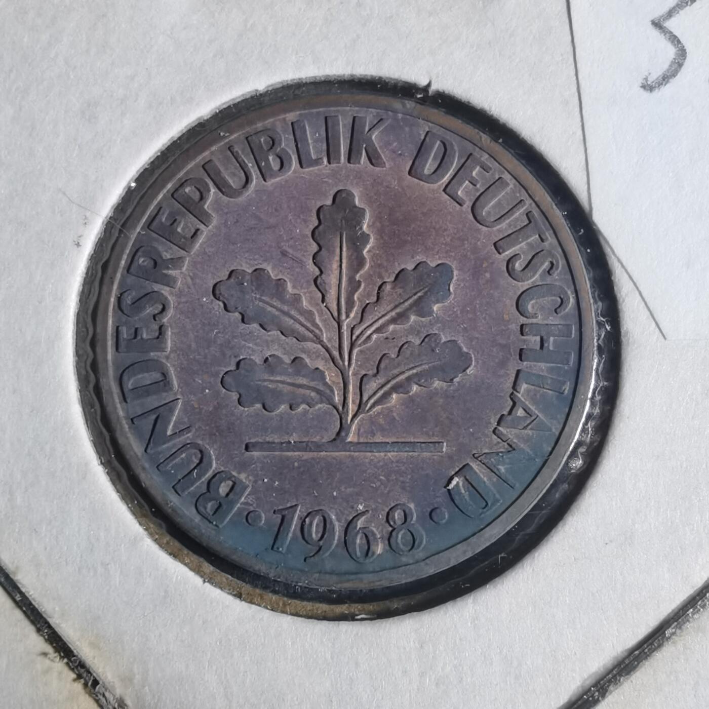 沼泽如烟--第933场 德国1968年2芬尼