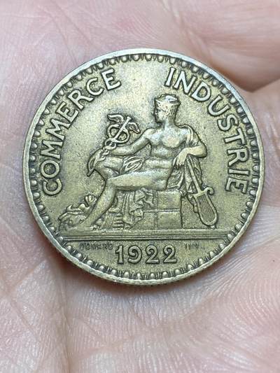 2025年第一百三十六场(总第一百六十二场）外国好品纸夹散币场(免佣金) - 法兰西第三共和国1922年2法郎(第三版)