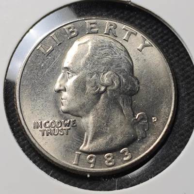 KK钱币收藏小铺 第379期  2月预留时间 周末发货 -  1983美国25分 好品