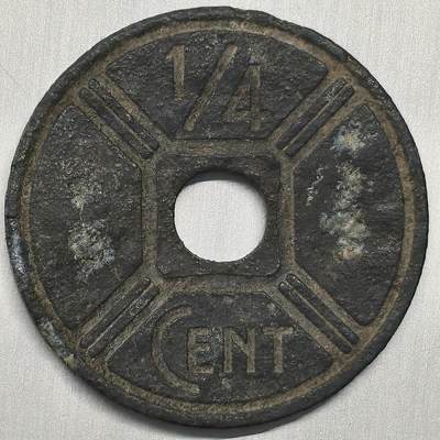 Krab外币市集Vol.26 - 法属印度维希法国1942年1/4分