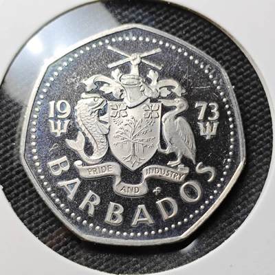 KK钱币收藏小铺 第380期  2月预留时间 周末发货 -  1973巴巴多斯1元精制币