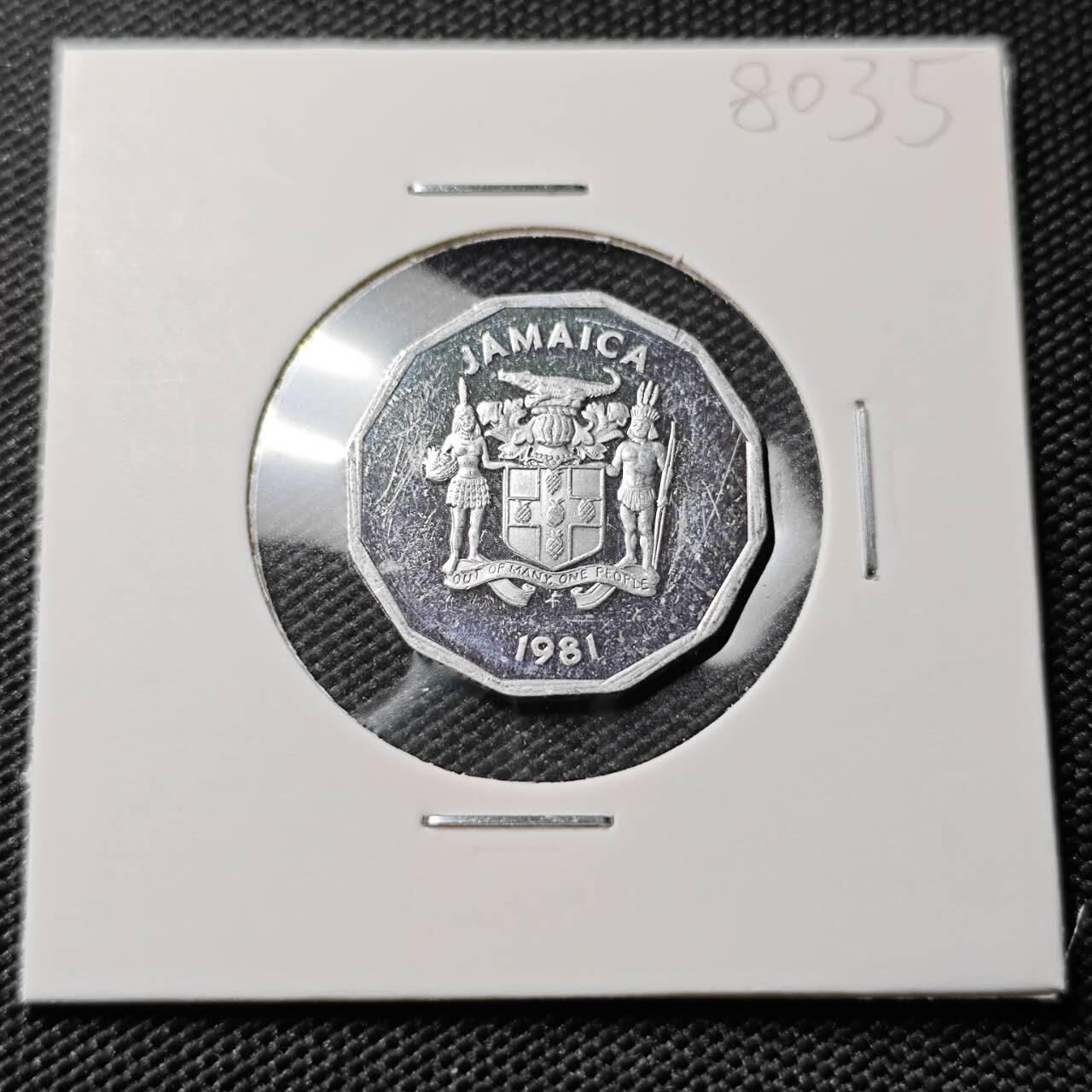 KK钱币收藏小铺 第380期  2月预留时间 周末发货  1981牙买加1分精制币