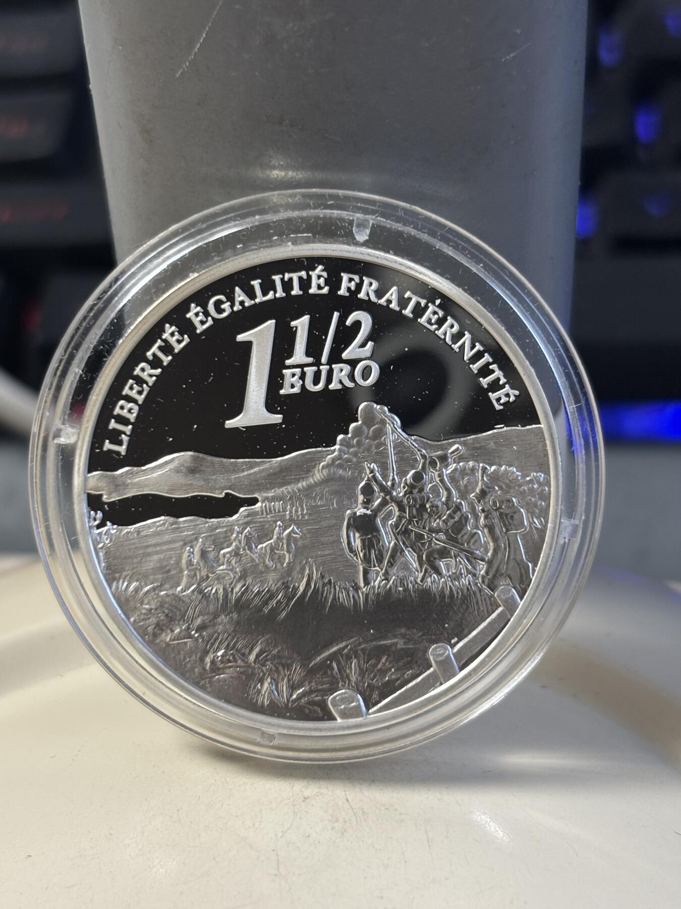 第186期拍卖 法国2005年奥斯特利茨战役200周年纪念银币，900银，22.2克，发行15000枚，有氧化，