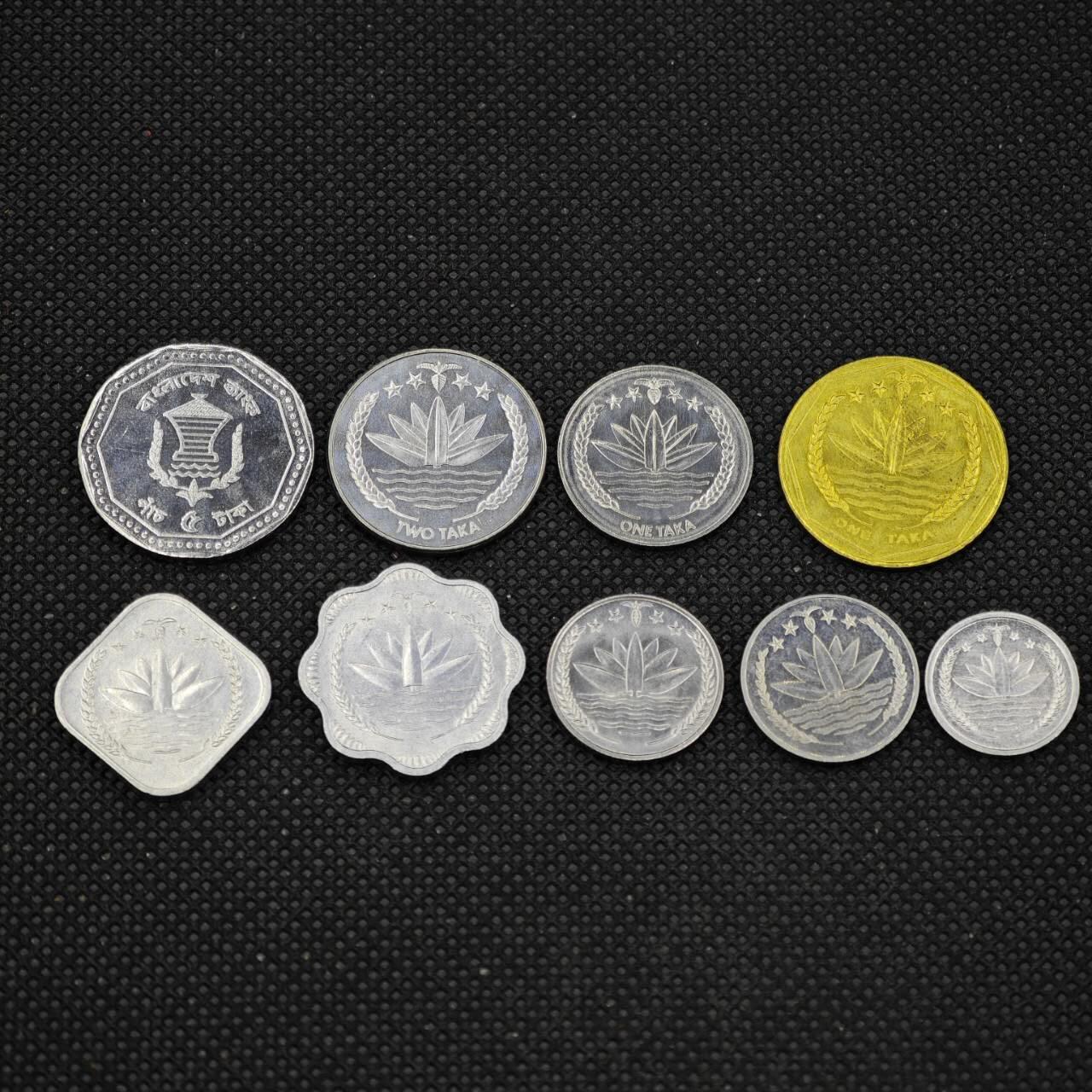 【淘币小摊】限时拍第八百三十二拍  散币场  满百包邮可预留两周  周一统一发货   孟加拉国9枚