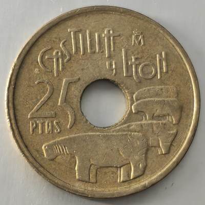 Krab外币市集Vol.26 - 西班牙1995年25比塞塔纪念币