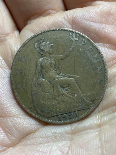 2025年第一百三十七场(总第一百六十三场）外国好品散币场(免佣金) - 英国🇬🇧1921年1便士(乔治五世第一版)