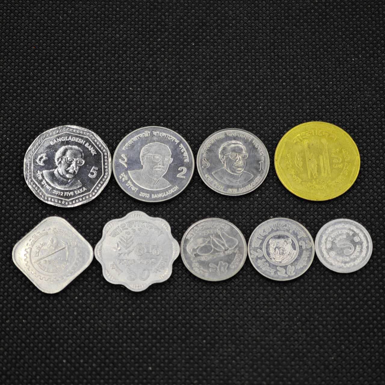 【淘币小摊】限时拍第八百三十二拍  散币场  满百包邮可预留两周  周一统一发货   孟加拉国9枚